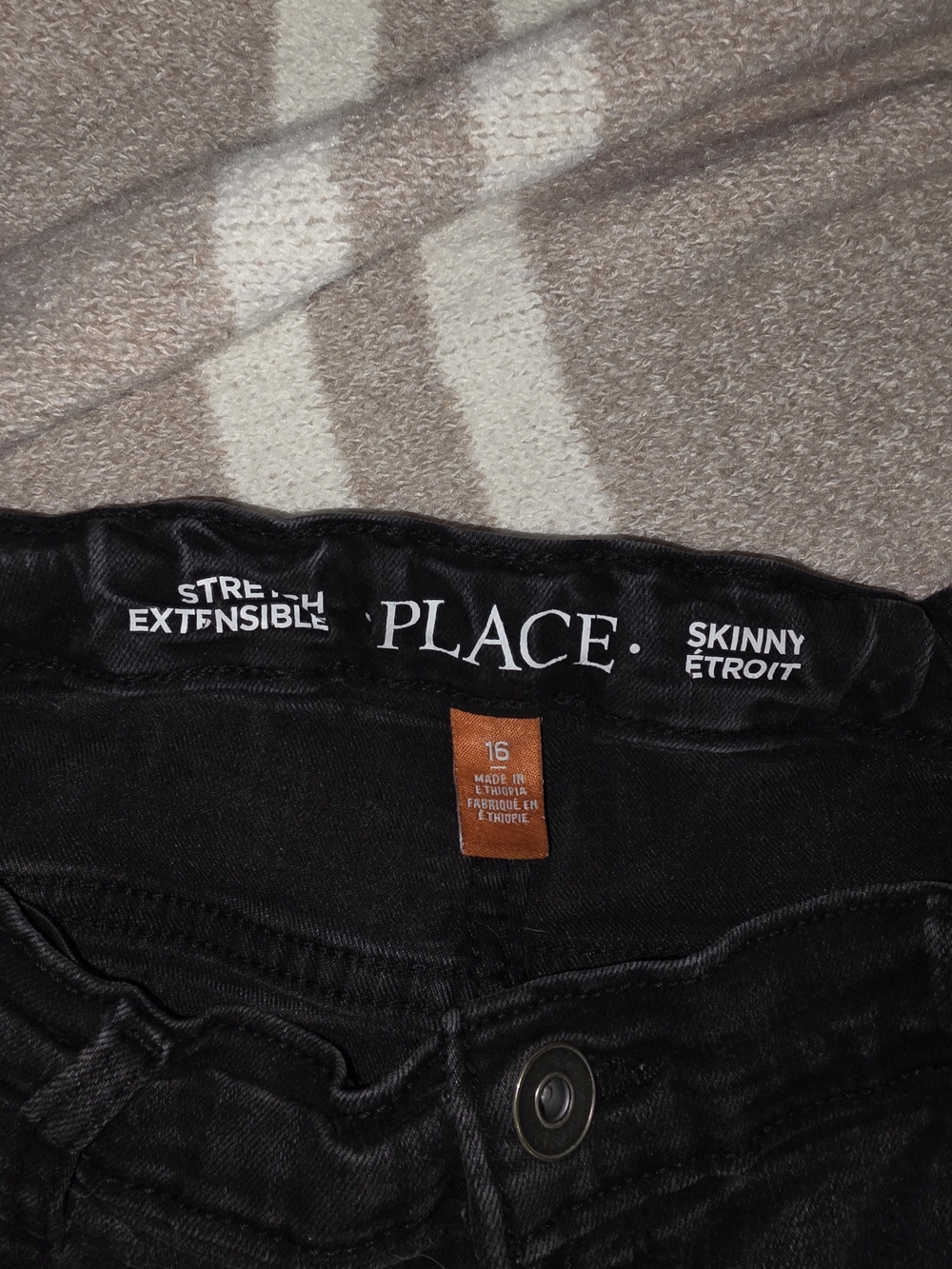 The Children's Place Black Skinny Jeans - Size 16
